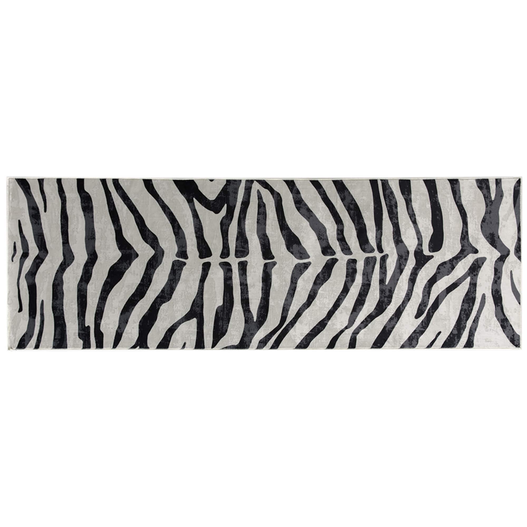 Zebra Print Washable Rug by Ashland